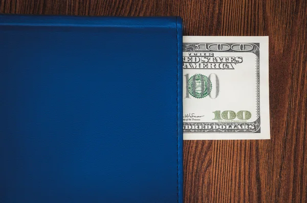 Dollars in the notepad — Stock Photo, Image