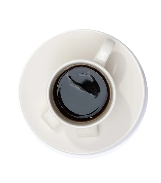 View of a cup of coffee on top — Stock Photo, Image