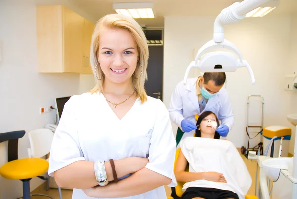 A portrait of a dental assistant — Stock Photo, Image