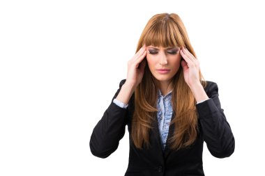 Depresyonda ve stresli iş kadını