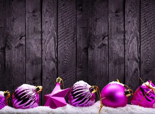 Purple Christmas decorations — Stock Photo, Image