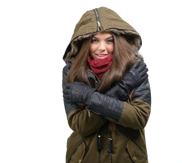 Vrouw in winterkleren — Stockfoto