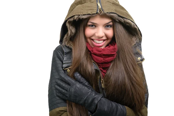Kvinna i vinterkläder — Stockfoto