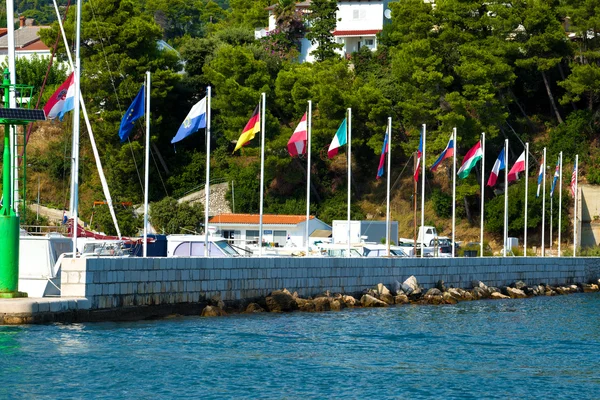 Country flags in Croatia — Stock Photo, Image