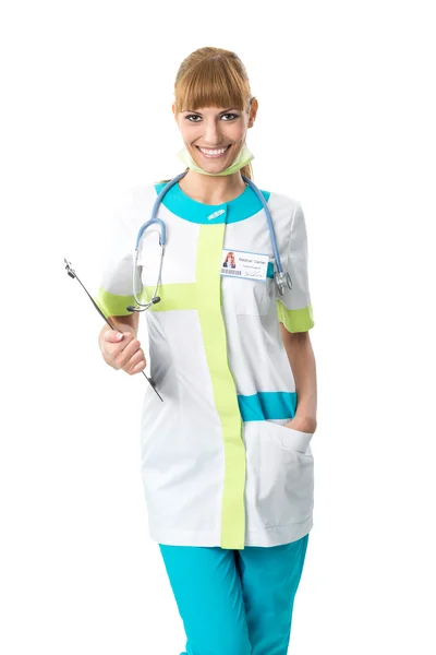 Woman doctor with stethoscope — Stock Photo, Image