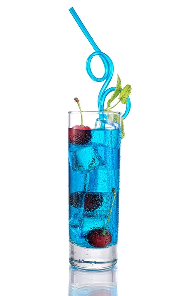 Länge blå cocktail — Stockfoto