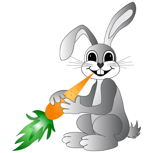 可爱的小兔子控股卡罗 — 图库矢量图片