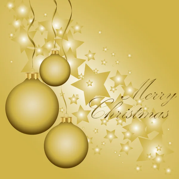 Golden Christmas balls — Stock Vector