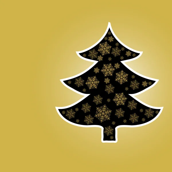 Christmas Tree From Stars Light — Stock Vector