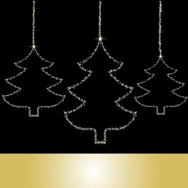 Christmas Tree From Stars — Stock Vector