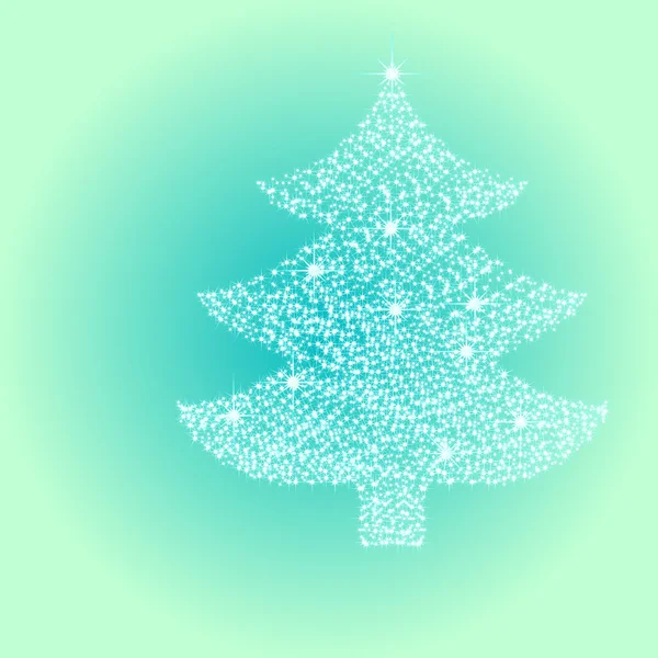 Árbol de Navidad de las estrellas — Vector de stock