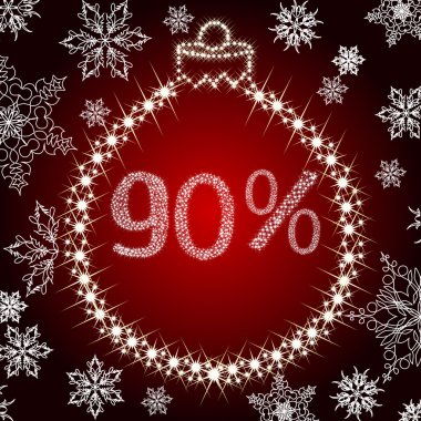 Kırmızı sighnt Noel indirim