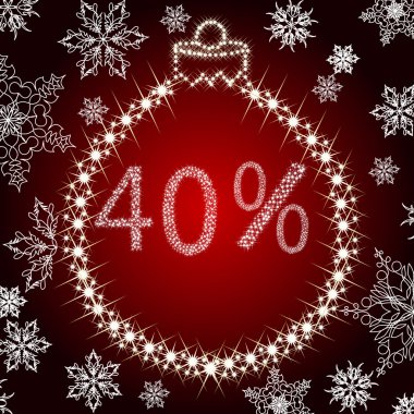 Kırmızı sighnt Noel indirim