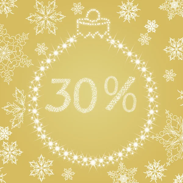 Discounts for Christmas holiday — Stock Vector