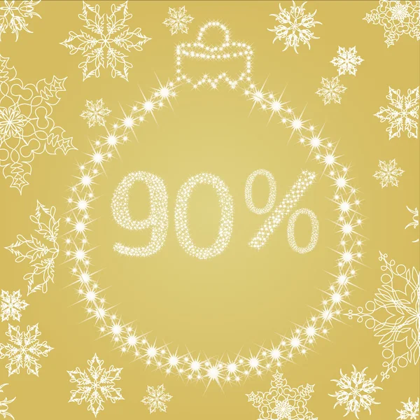 Descuento porcentajes de Navidad — Vector de stock
