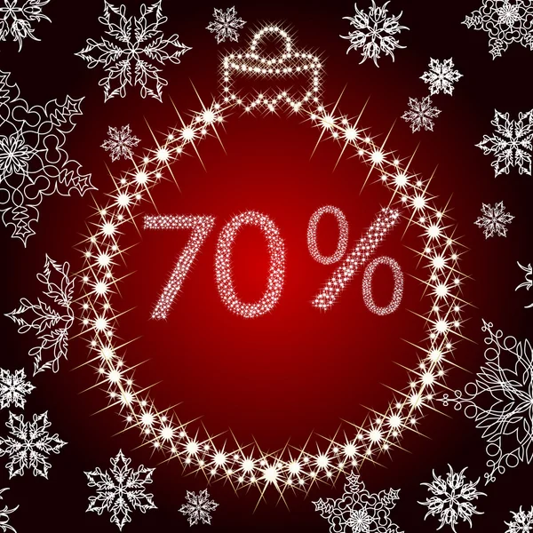 Red sighnt christmas discount — Stock Vector