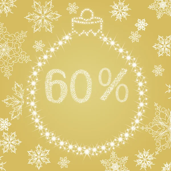 Christmas percents discount — Stock Vector