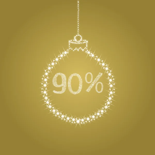 Vánoční procenta slevy — Stockový vektor