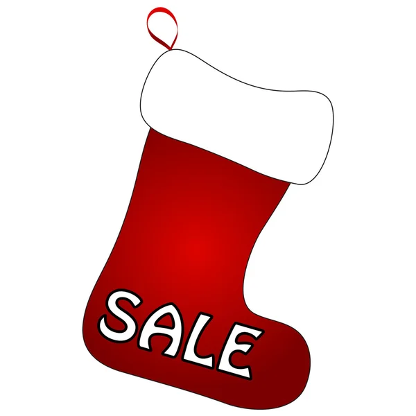 Christmas Socks with Sale sign — Stock Vector