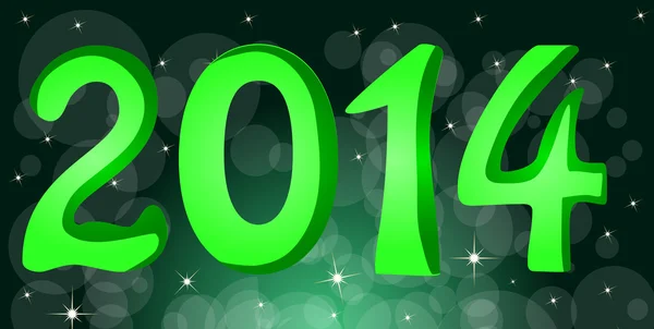 Feliz Año Nuevo 2014 — Vector de stock