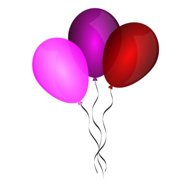 Beyaz arkaplanda balonlar
