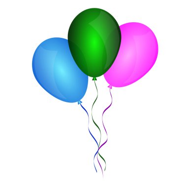 Beyaz arkaplanda balonlar
