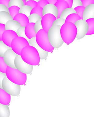 pinc ve beyaz balon