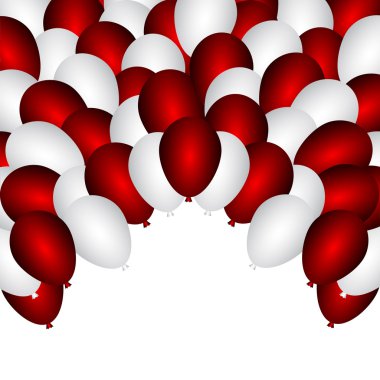 Kırmızı ve beyaz Parti balonları