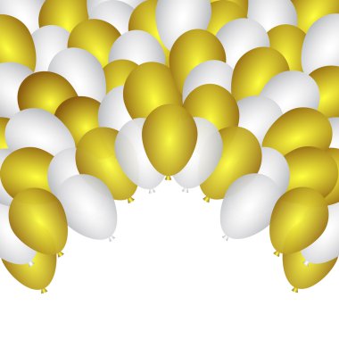 renkli arka plan ile parlak balon