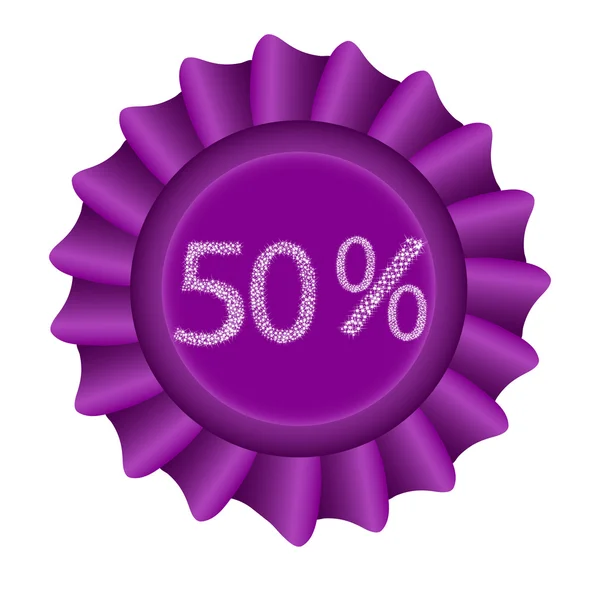 Pink Label - 50 percent — Stock Vector