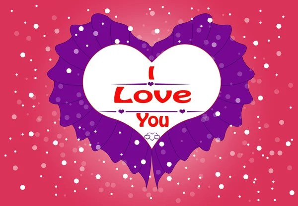 Happy Valentines day card with heart. — Stock Vector