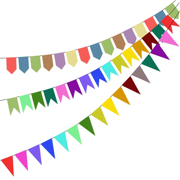 Bunting and garland set — Stock Vector