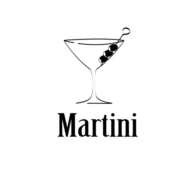 马提尼玻璃设计菜单背景 — 图库矢量图片