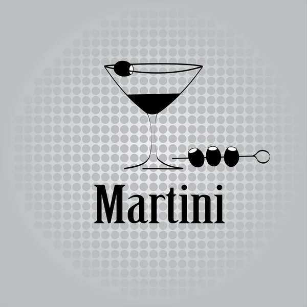 Martini glas ontwerp menuachtergrond — Stockvector