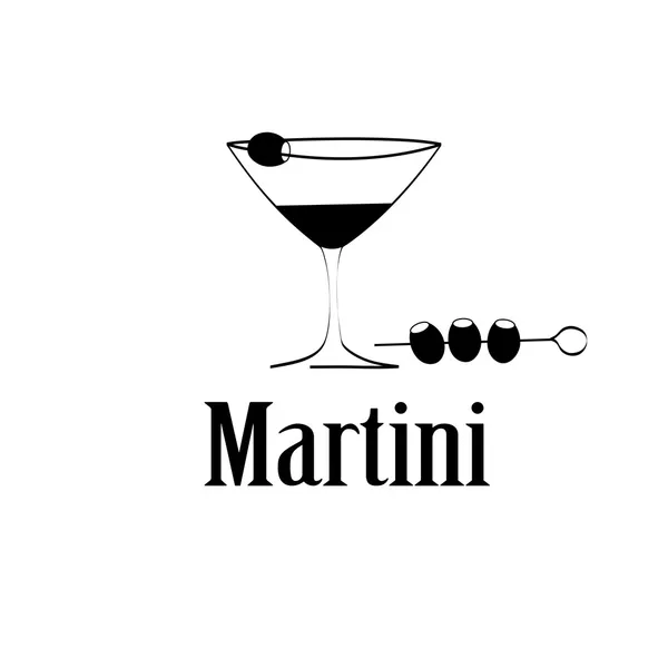 Martini menu di design vetro sfondo — Vettoriale Stock