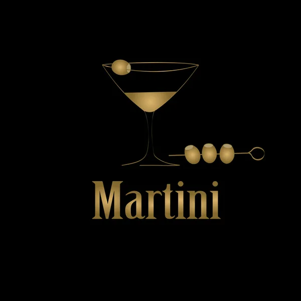 Projeto de vidro Martini menu fundo — Vetor de Stock