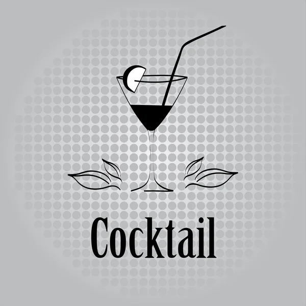 Menù di design del bicchiere da cocktail — Vettoriale Stock