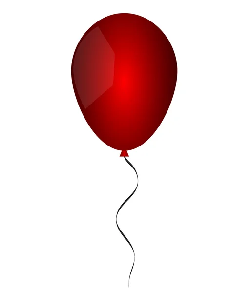 Red balloon on white background — Stock Vector