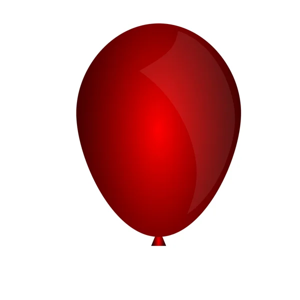 Balão vermelho no fundo branco — Vetor de Stock