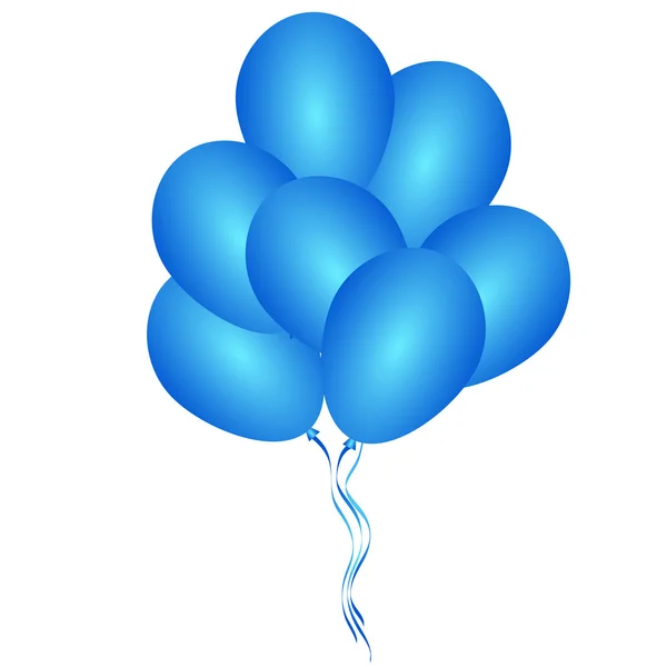 Luftballons auf weißem Hintergrund — Stockvektor