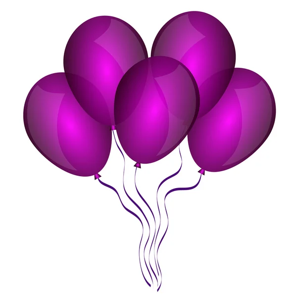 Globos sobre fondo blanco — Vector de stock