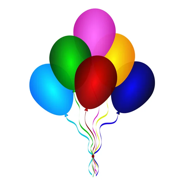 Balloons on white background — Stock Vector