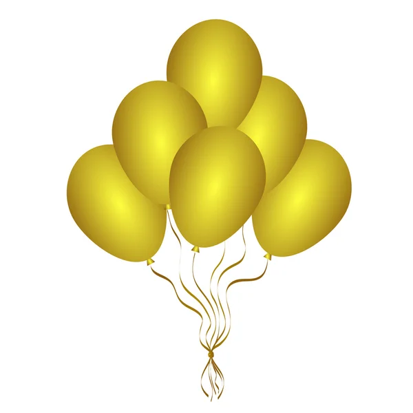 Globos sobre fondo blanco — Vector de stock