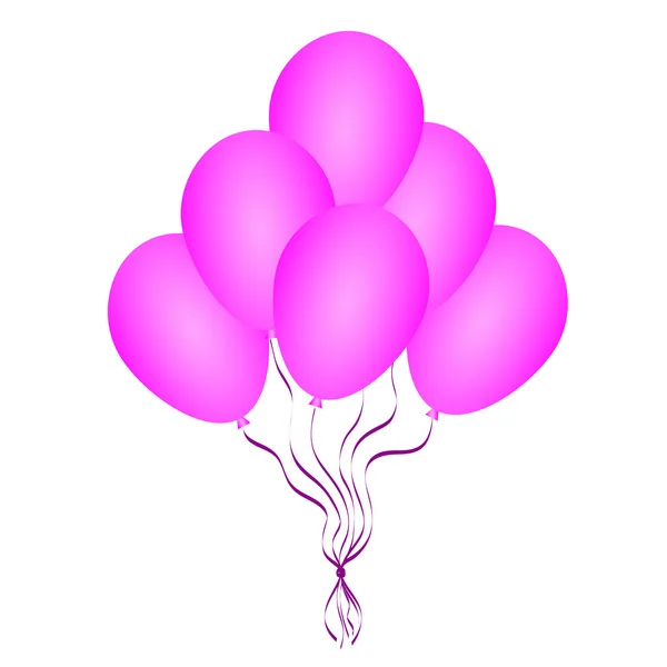 Globos sobre fondo blanco — Vector de stock