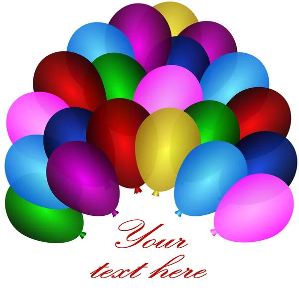 Barva pozadí s lesklý balónek — Stockový vektor
