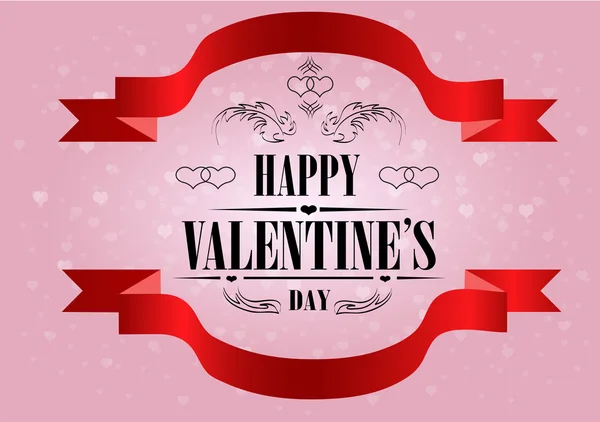 Feliz día de San Valentín Tarjeta de felicitación — Vector de stock