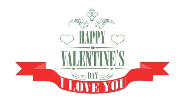 Felicitări fericite de Valentine 's Day — Vector de stoc