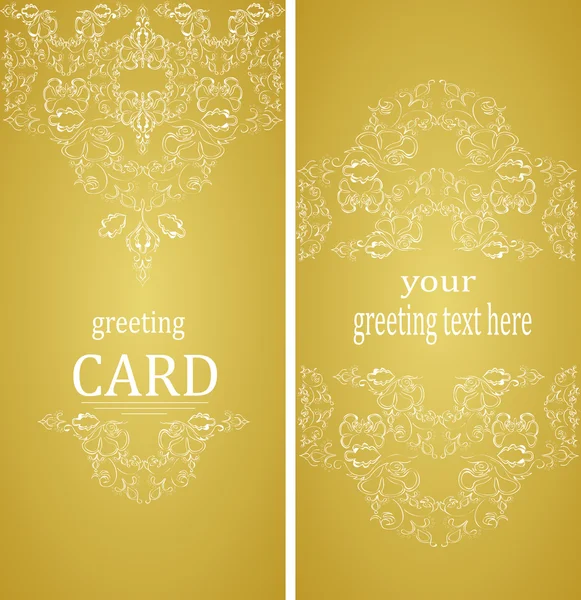 Vintage greeting cards in Victorian style — Stock Vector