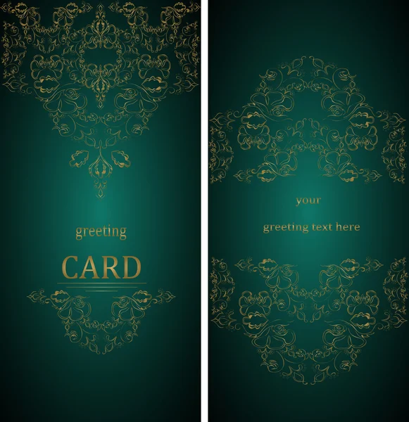 ビクトリア朝様式でビンテージ グリーティング カード — ストックベクタ