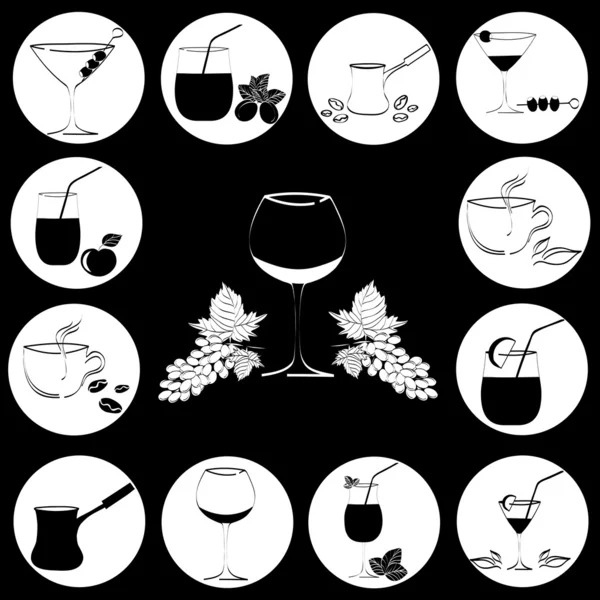 Bebidas en vasos — Archivo Imágenes Vectoriales
